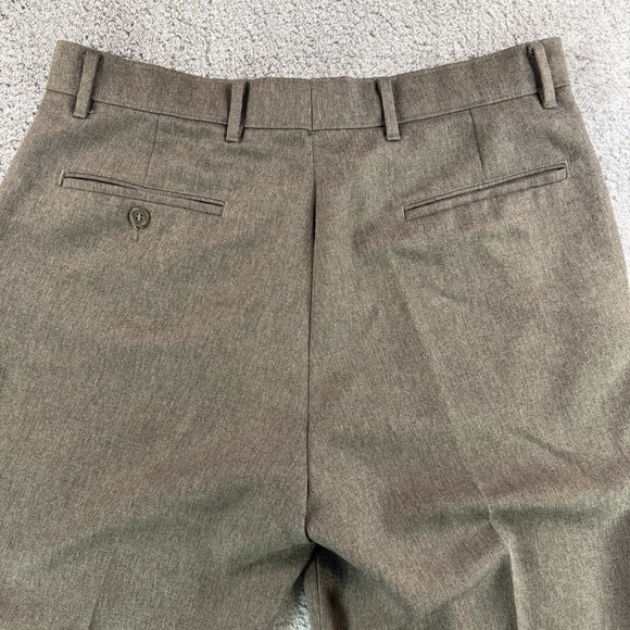 Vintage Levis Action Slacks Men 34x30 Brown Flat Front Dress Pants Durable Press - Picture 4 of 10